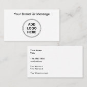 Voeg uw zakelijke Logo toe Visitekaartje (Voorkant / Achterkant)