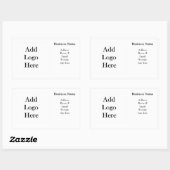 Voeg uw zakelijke Logo, websites, e-mail, telefoon Rechthoekige Sticker (Vel)