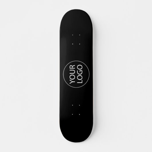 Voeg uw zakelijke Logo zwart toe Persoonlijk Skateboard (Voorkant)