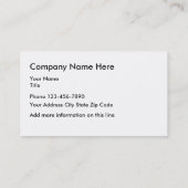 Voeg uw zakelijke Sjabloon toe Visitekaartje (Achterkant)