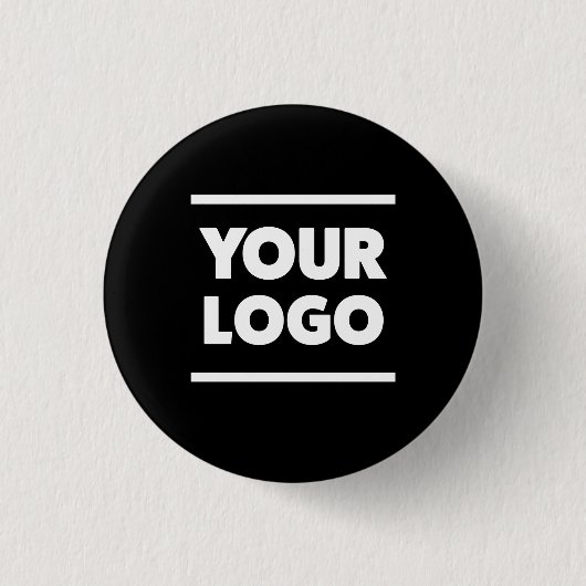 Voeg uw (zwart-wit) Logo toe Ronde Button 3,2 Cm (Voorkant)