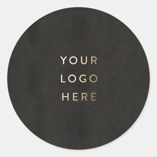 Voeg uw zwart-witbord van het Logo toe, eenvoudig  Ronde Sticker (Voorkant)