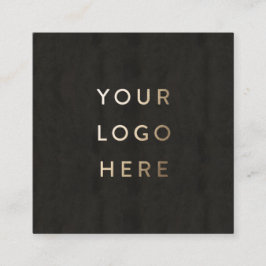 Voeg uw zwart-witbord van het Logo toe, eenvoudig  Vierkante Visitekaartje