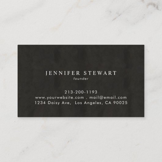 Voeg uw zwart-witbord van het Logo toe, eenvoudig Visitekaartje (Achterkant)