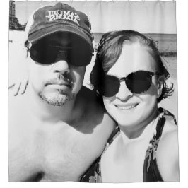 Voeg uw zwart-witte foto's toe aan het Romantische Douchegordijn