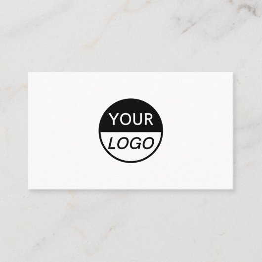 Voeg uw zwarte en witte Logo Professional toe Visitekaartje (Voorkant)