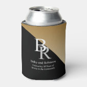 Voeg uw zwarte Gold-promotie voor uw Logo toe Blikjeskoeler (Blikje Voorkant)