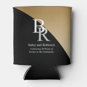 Voeg uw zwarte Gold-promotie voor uw Logo toe Blikjeskoeler (Voorkant)