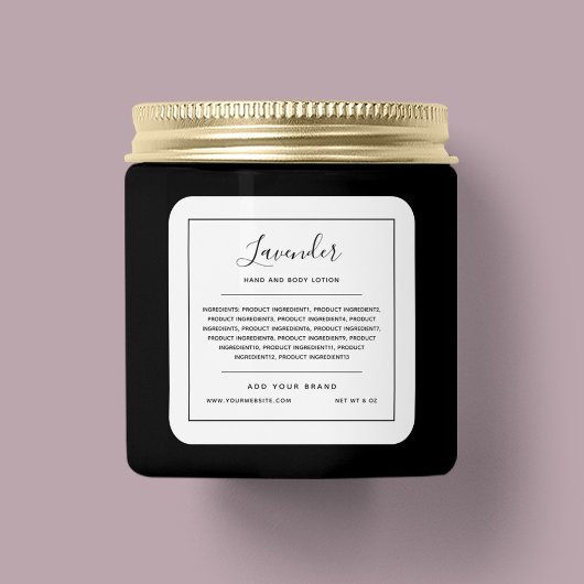 Voeg uw zwarte lijst van Grensingrediënten van het Vierkante Sticker