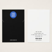 Voeg uw zwarte Logo-Ketting toe Visitekaartje (Voorkant /achterkant)