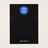 Voeg uw zwarte Logo-Ketting toe Visitekaartje (Voorkant)