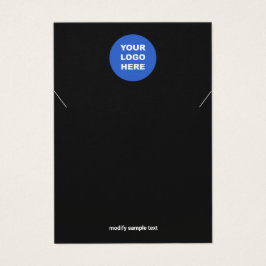 Voeg uw zwarte Logo-Ketting toe Visitekaartje