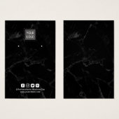 Voeg uw zwarte Logo-marmer-oorscherm toe Visitekaartje (Voorkant /achterkant)