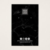 Voeg uw zwarte Logo-marmer-oorscherm toe Visitekaartje (Voorkant)
