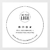 Voeg uw zwarte rand sociale media-markering toe raamsticker (Vel)