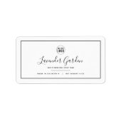 Voeg uw zwarte-randproductlabels toe aan uw Logo Etiket (Voorkant)