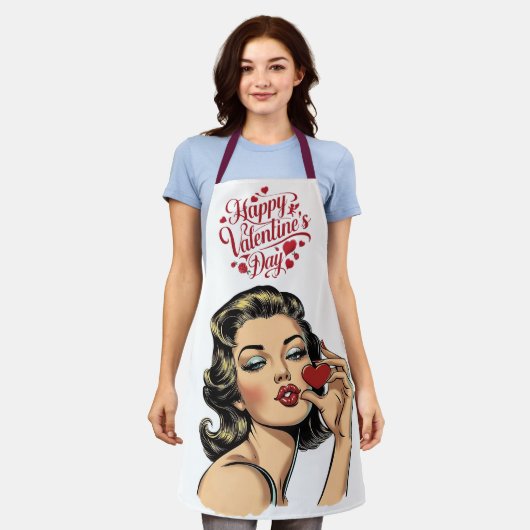 Voeg veel liefde toe schort (Gedragen)