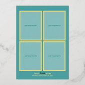 Voeg vier foto's bruiloft aankondiging Kaart (Achterkant)