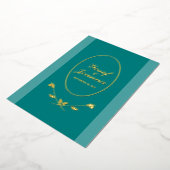 Voeg vier foto's bruiloft aankondiging Kaart (Gedraaid)