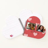 Voeg vier foto's toe Hart Notitieboek (Binnen)