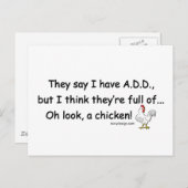 VOEG vol kippen TOE Briefkaart (Voorkant / Achterkant)