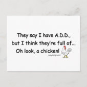 VOEG vol kippen TOE Briefkaart (Voorkant)