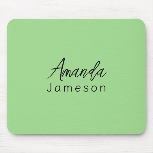 Voeg Volledige naam Eenvoudige Minimale Monogram L Muismat (Voorkant)