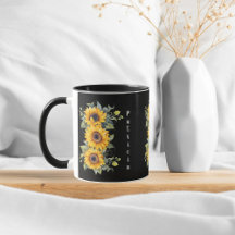 Voeg voornaam Charming Sunflowers Yellow toe