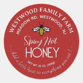 Voeg wat Heat Red Hot Honey Label met Schattigee B (Voorkant)