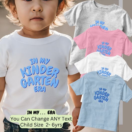 Voeg Woord Toe IN MIJN KLEUTERSCHOOLTIJD Custom Bl Kinder Shirts