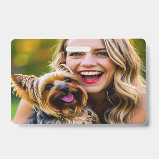 Voeg Yorkshire Terrier-foto personaliseren toe Badge (Voorzijde)