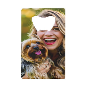 Voeg Yorkshire Terrier-foto personaliseren toe Creditkaart Flessenopener