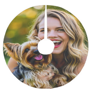 Voeg Yorkshire Terrier-foto personaliseren toe Kerstboom Rok