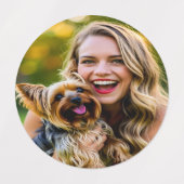 Voeg Yorkshire Terrier-foto personaliseren toe Labels (Design 1)