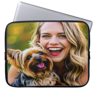 Voeg Yorkshire Terrier-foto personaliseren toe Laptop Sleeve