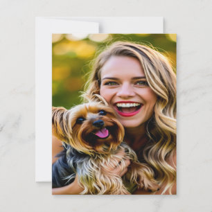 Voeg Yorkshire Terrier-foto personaliseren toe Notitiekaartje