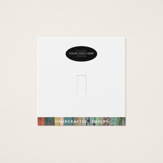 Voeg zakelijk logo en QR-code ringdisplaykaart toe Vierkante Visitekaartjes (Voorkant)