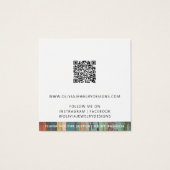 Voeg zakelijk logo en QR-code ringdisplaykaart toe Vierkante Visitekaartjes (Achterkant)