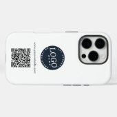 Voeg zakelijk logo en website QR-code aanpassen to Case-Mate iPhone Case (Achterkant (horizontaal))