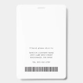 Voeg zakelijk logo QR-code toe Verpleegster foto I Badge (Achterkant)