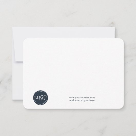 Voeg zakelijke Logo en bedrijfsmedewerkers toe Bedankkaart (Voorkant)