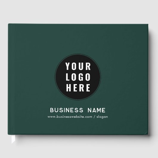 Voeg zakelijke Logo en website aangepaste promotie Gastenboek (Voorkant)