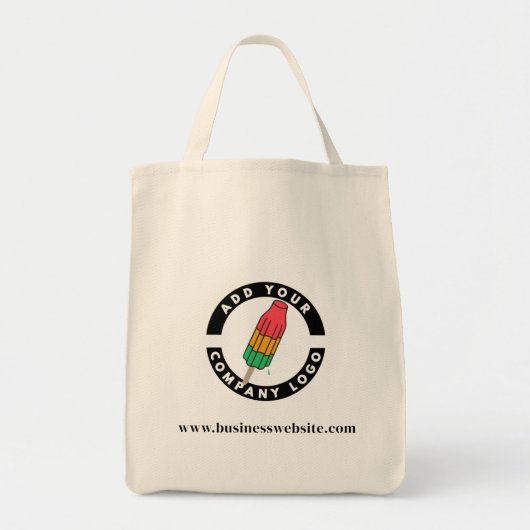 Voeg zakelijke Logo en website promotioneel toe Tote Bag (Voorkant)