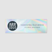 Voeg zakelijke Logo holografische werknemers van h Naamplaatje (Voorkant)