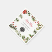 Voeg zakelijke Logo Mistletoe-kerstFeestdagen toe Servet (Hoek)