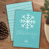 Voeg zakelijke Logo toe - Vrede & Vrede Moderne Sn Feestdagenkaart