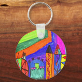 Voeg zelf kinderillustraties toe Ontwerp Sleutelhanger (Voorkant)