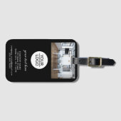 Voeg zwart de Foto van het Bedrijf van de Tekst va Bagagelabel (Voorkant (horizontaal))