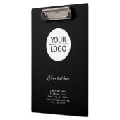 Voeg zwarte promotie van Logo Custom Text Company  Klembord (Links)