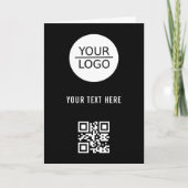 Voeg zwarte promotie voor aangepaste Logo QR-code  Kaart (Voorkant)